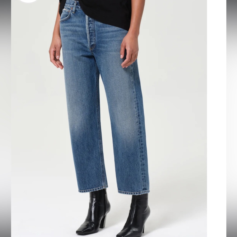 NWT Agolde 90s Crop Mid Rise Straight Petite - Picture 3 of 8